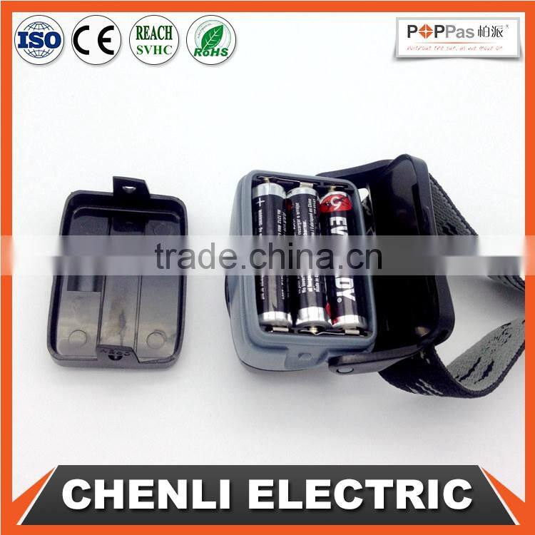 Poppas T10 3AAA battery operated outdoor waterproof camping running walking flashlight headlamp