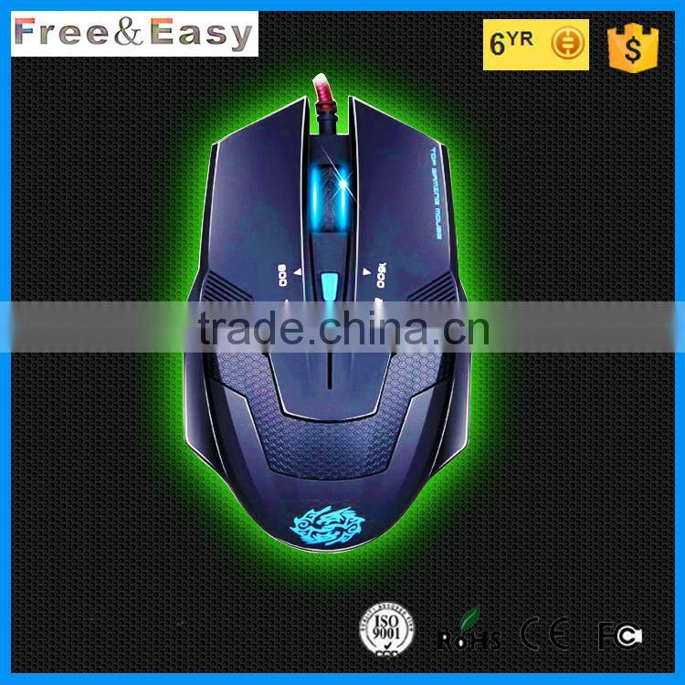 6D Ergonomic Glowing Gaming Mouse with Scroll can do Led show