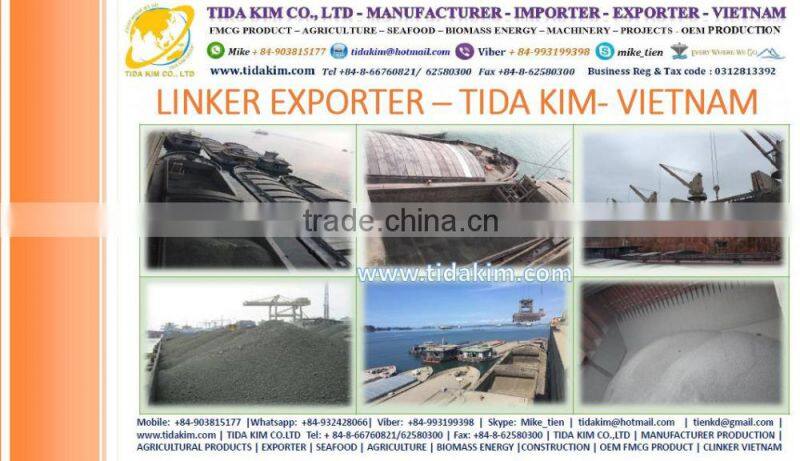 CLINKER VIETNAM TIDA KIM EXPORT- CASHEW NUTS TIDA KIM W210 W240 W320 W450 - ORGANIC COCONUT WATER DESICCATED FLAKE
