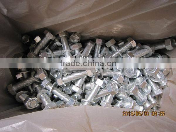 High quality stainless white zinc plated flat washer din125