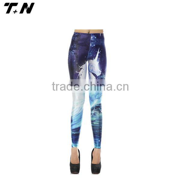 ladies stretchy 3D printed jogging Gym yoga leggings
