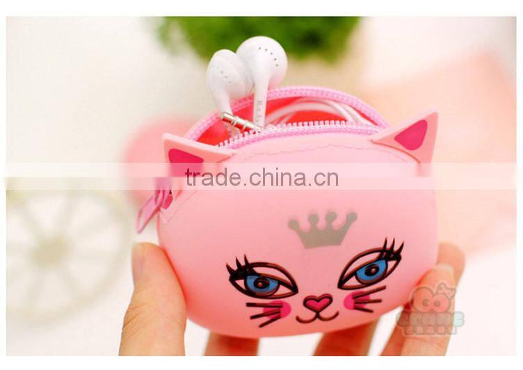 Cheapest novelty bear shaped custom silicone jelly coin purse,ladies wallet and purse