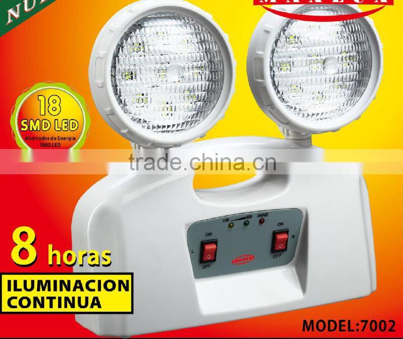 CR-7002 twin round head LED emergency rechargeable light