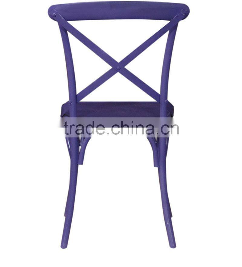 X CROSS METAL DINING CHAIR , INDUSTRIAL JODHPUR METAL DINING CHAIR