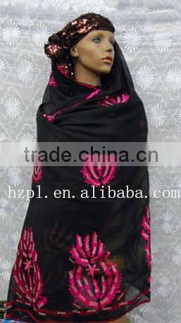 african muslim scarf for women/embroidered silk scarf/shawl scarf (TJ0044)