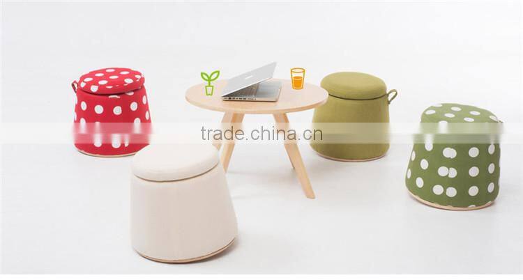 Hot sale Creative fabric round change shoe stool Y404