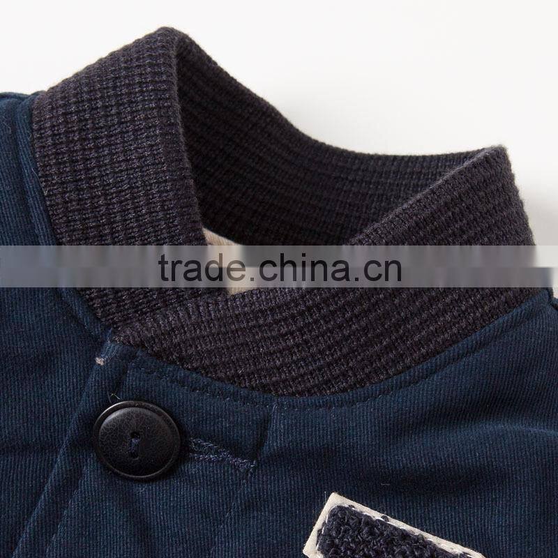 DB2748 dave bella 2015 autumn winter infant outwear baby boy padded jacket cool jacket boys fashion coat boy bassball jacket