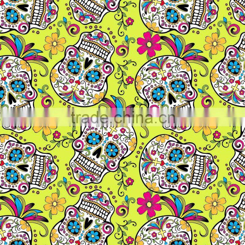 Hot Sale Dazzle Graphic Sugar Skull Design Hydrographic Film No.DGDAS0196 Feature Skull Water Transfer Printing Film