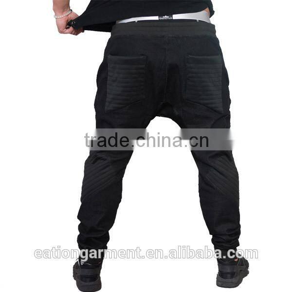 leisure clothing tapered jogger trousers fitted mens denim jogger pants