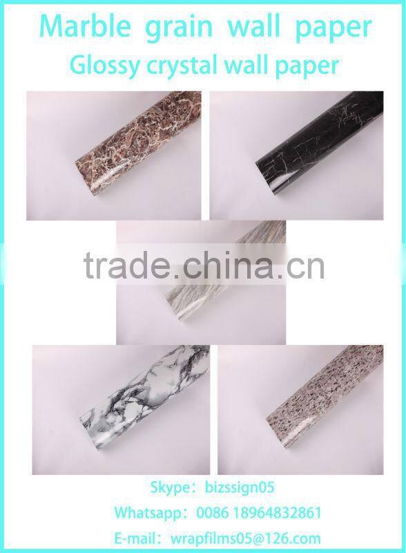China Ancient/moden style waterproof PVC marble vinyl sticker 1.22x50m/roll With best supply