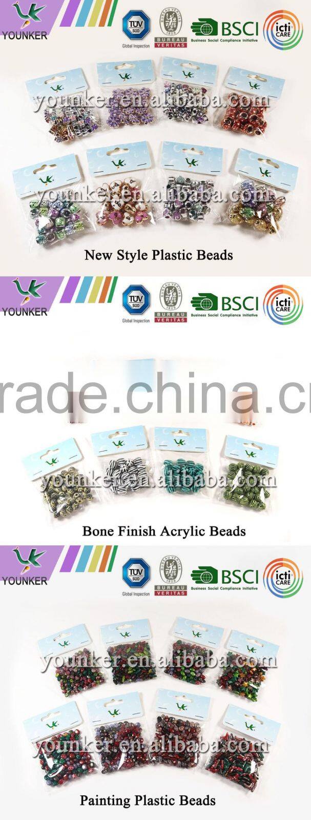 Wholesale Fashionable Plastic beads Pony Beads Glass Seed Beads Used for Jewelry Making And DIY Kits