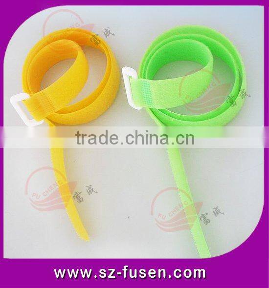 Hot sales hook and loop strap with buckle