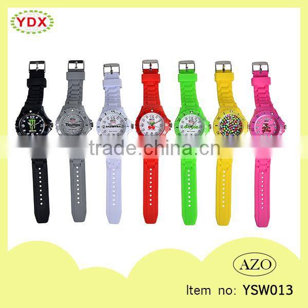 2015 New design promotion colorful silicone unisex watch