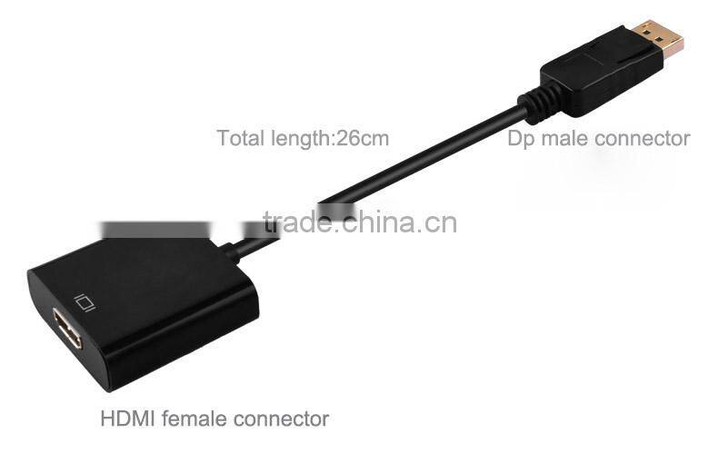 Made in China 1080p displayport 1.2 to 19pin hdmi adapter converter