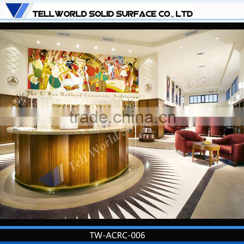 commercial modern beautiful luxury salon 100 acrylic solid surface reception desk service counter design