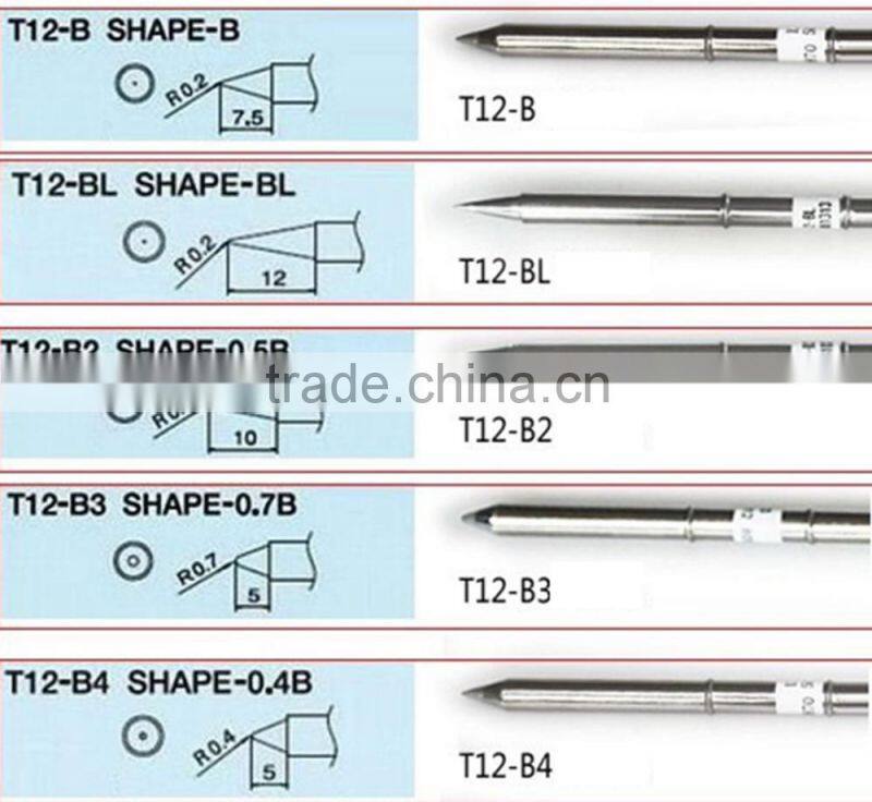 Lead Free Hakko T12 Soldering Iron Bits Solder Tips for FX-951 FX-952 Soldering Station