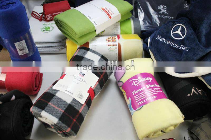 Airline Polar Fleece Blanket ,polyester cheap travel blanket