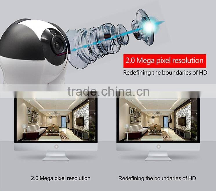 Home 64G Memory Card Wireless IR HD 1080P IP Camera WiFi with Two Way Audio Pan Tilt Zoom