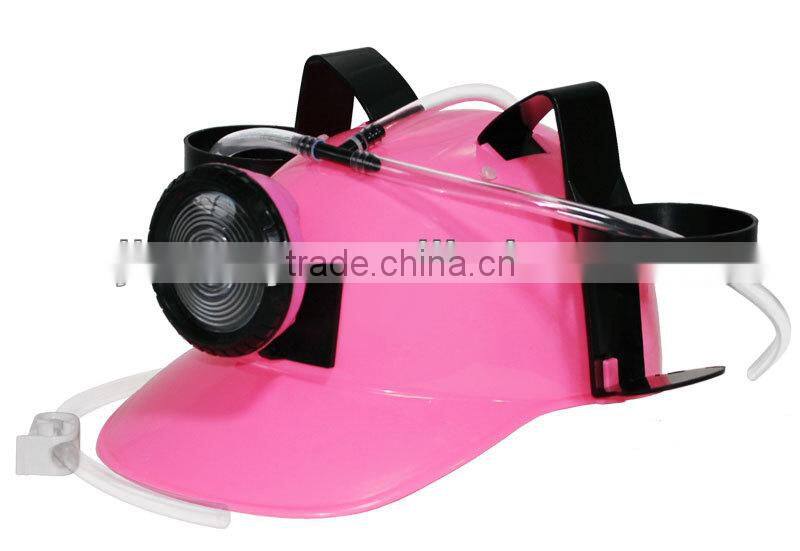 Promotional blue dringking hat beer cap drink cap with light