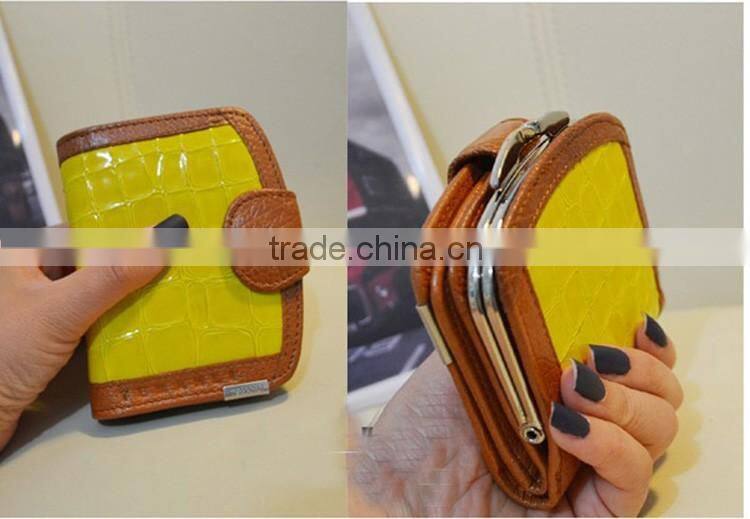 Famous designer clip money wallet with anmial pattern leather