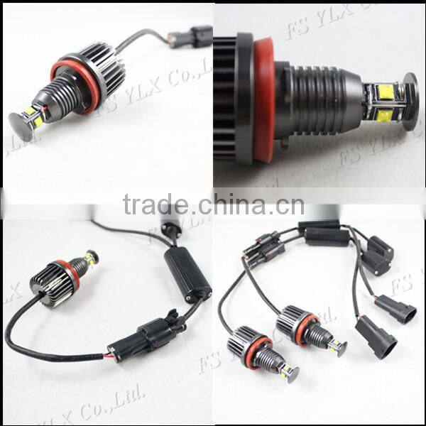 led headlight 6500k-7000K xenon white h8 40w led angel eyes halo ring for bmw e60 angel eyes led marker light for bmw