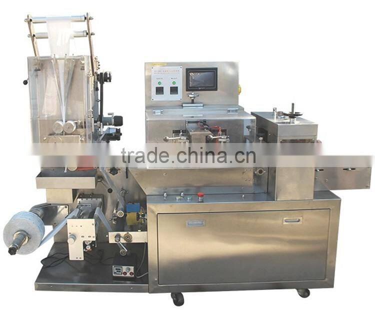 Automatic 230 bags/min back side seal single cleaning wet wipes packing machine for airline