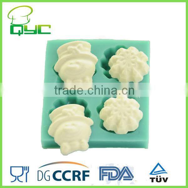 Single Snowman Non-stick Silicone Icing Sugarpaste Cake Decorating DIY Mold