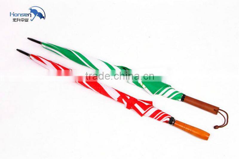 Creative straight umbrella promotion umbrella wood handle umbrella