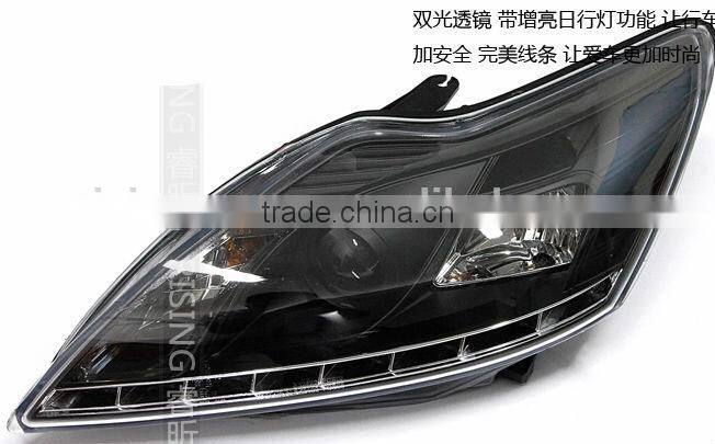 Fox modified headlamps assembly line LED day lights double xenon lamp light lens headlight