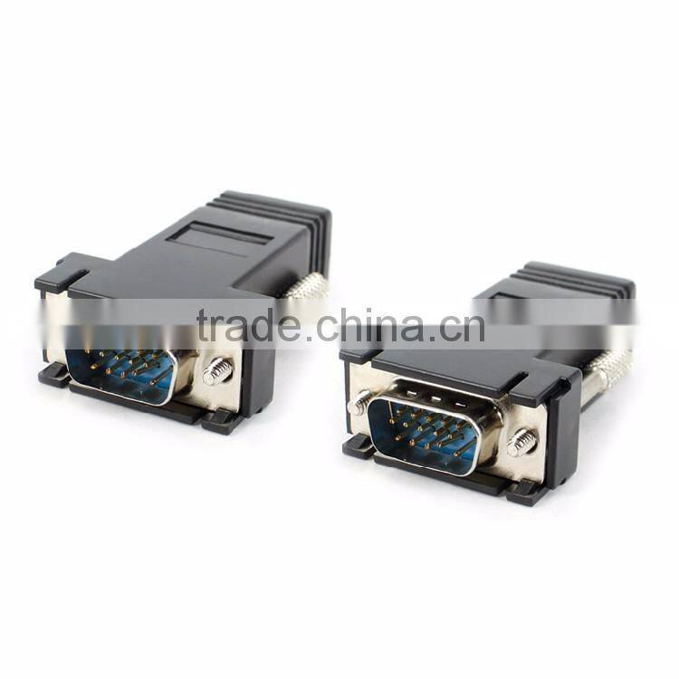 Wholesale VGA 15pin male to RJ45 8P8C female adapter