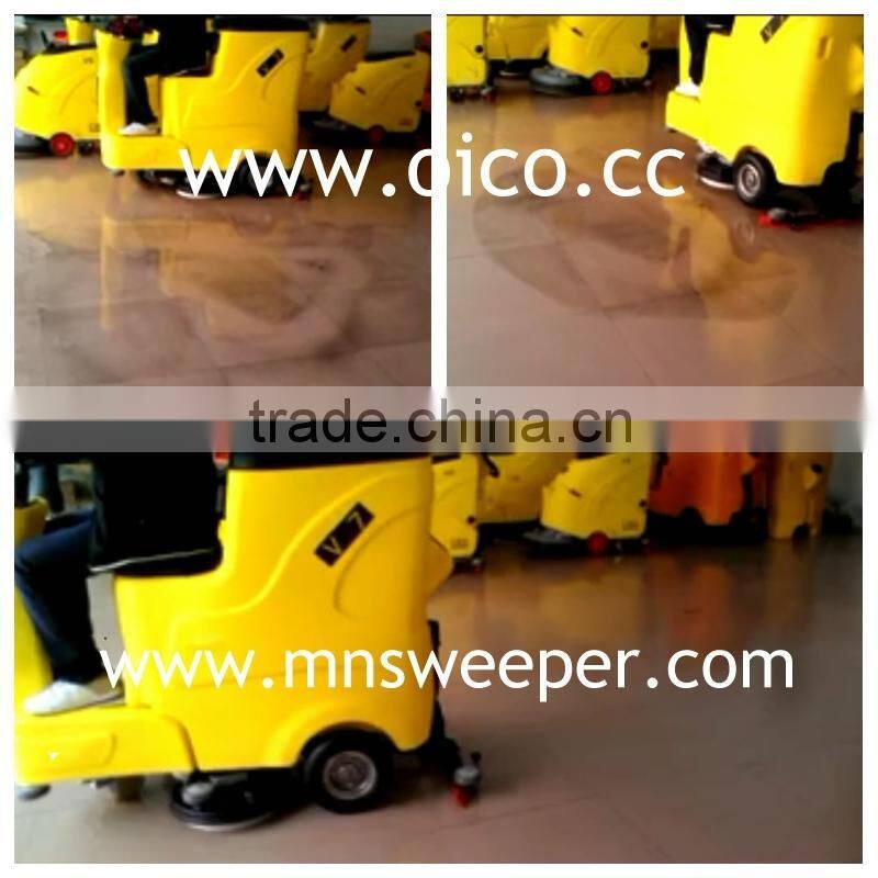 Germany technology professional waiting lounge outdoor ride on washer commercial floor scrubbers machine with lead acid battery
