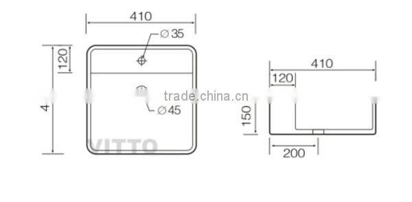 ceramic wall hung basin