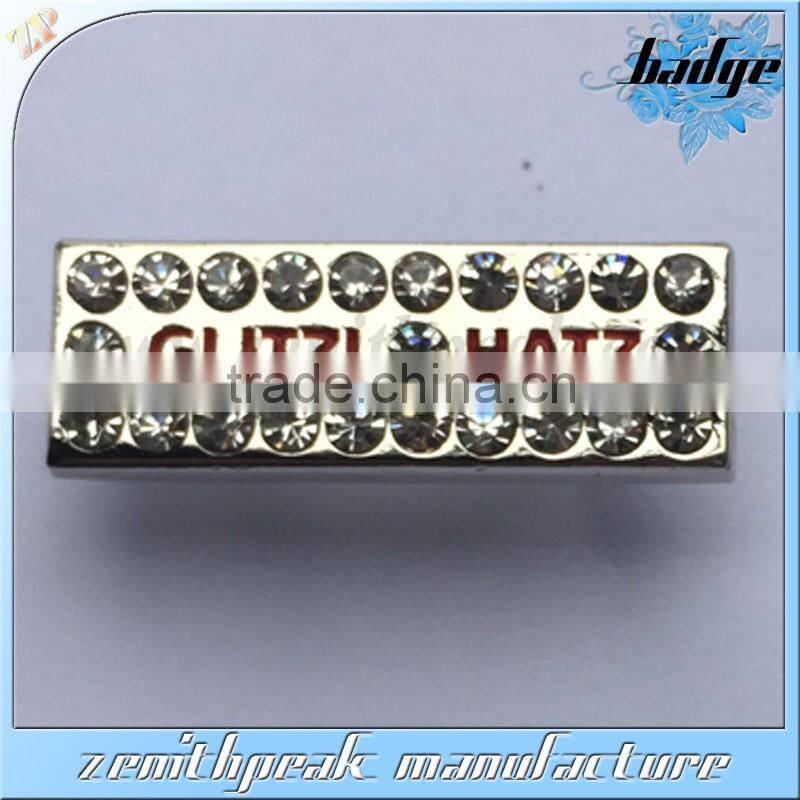 New products metal square name lapel pin/silver name pins/cheaper name lapel pin badge