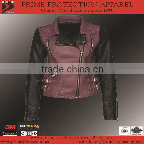 Black And Pink Color Womens Jacket