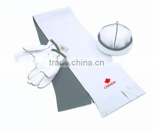 polar fleece hat scarf gloves set