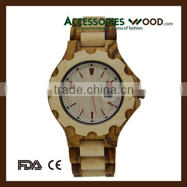 Wholesale Japan movt quartz watch custom wooden wrist watch for man and woman