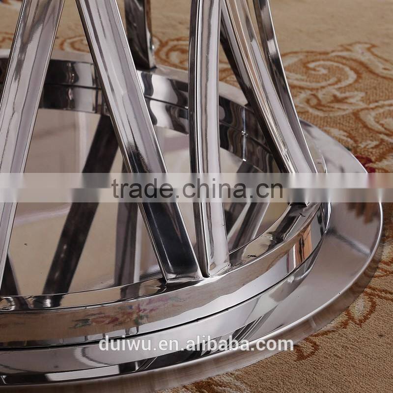 Wholesale modern marble table top steady stainless steel base dining room set
