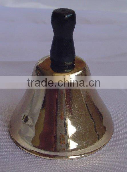 (A173) 2" sliver plated metal bell with small wooden handle,hand bell A4-H01