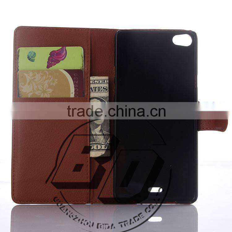 Top Selling Durable Magnetic flip leather wallet case with card slots For Wiko Highway pure leather case fast delivery