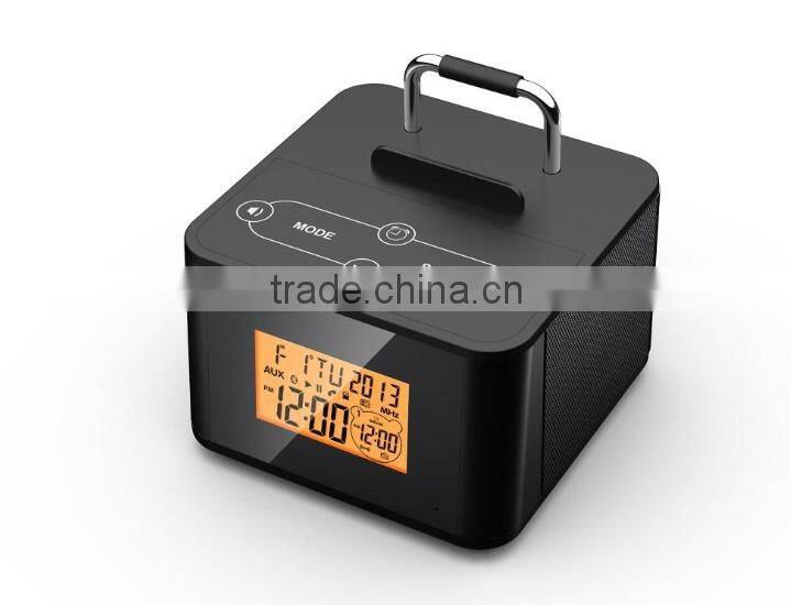 Squre shape bluetooth speaker with Alarm