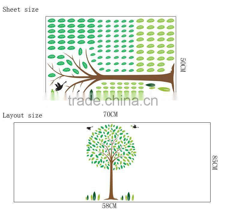 Hot Sale Removable Vinyl Wall Stickers Home Decor Tree