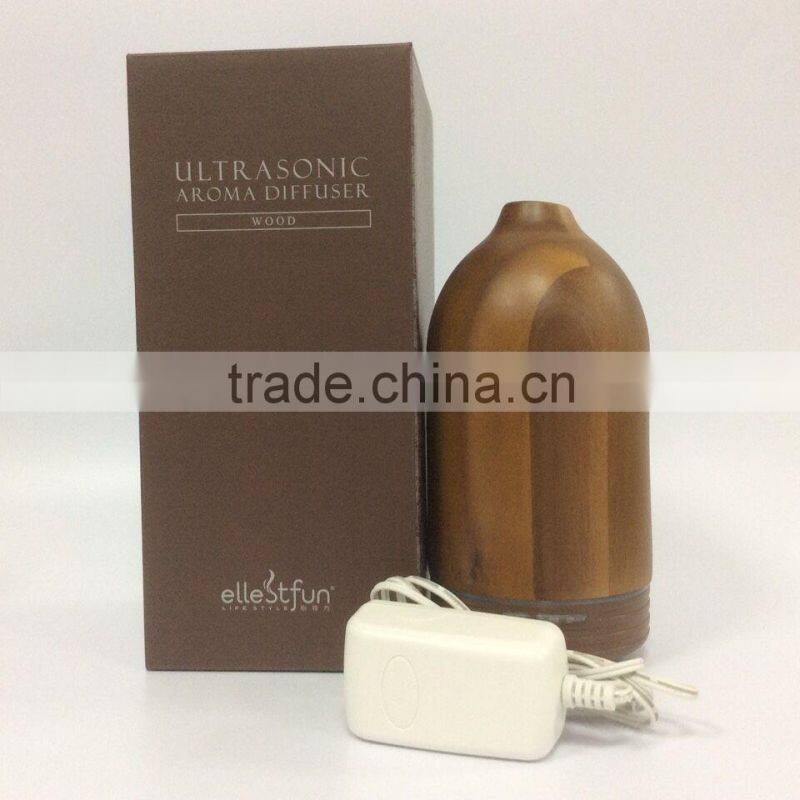 Wood+ABS+PP aroma oil diffuser, Wooden essential oil aroma diffuser, 100ml ultrasonic diffuser oil with 1 year warranty