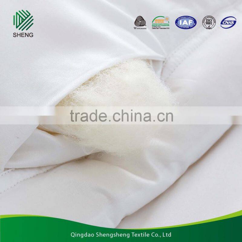 shengsheng washable fine sheep wool duvet stitched quilt in white