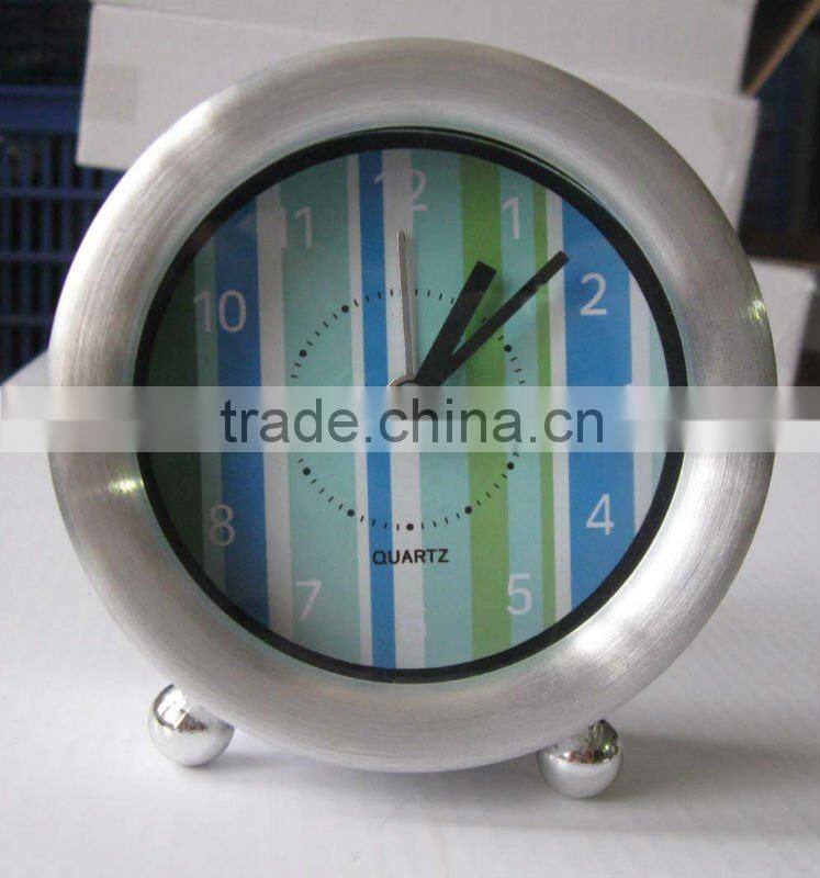 Metal table alarm clock