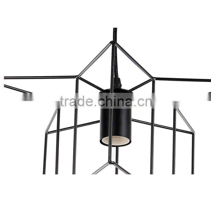 Modern Iron Art Light Black Pendant chandeliers Light with Edison Bulb For Restaurant Decoration