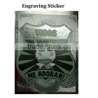 Sticker - Engrave Sticker With Foil Effect