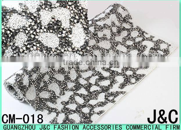 8*8 square glass stone mesh roll 24*40 cm hot fix glue mesh trimming