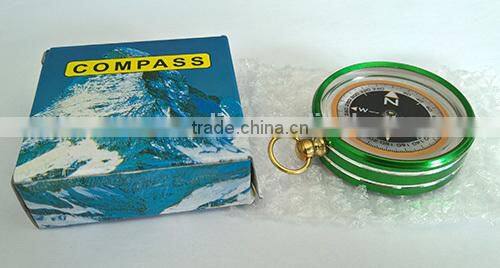 Outdoor Mini gift camping and hiking compass with oem color aluminum alloy body