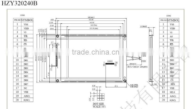 Low Price 320 x 240 LCM Good Steady Function Short Delivery LCD Modules