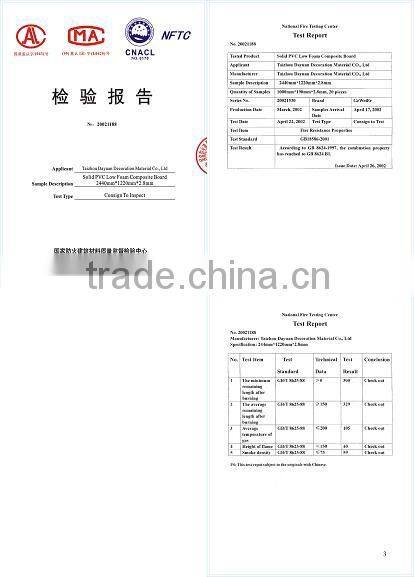 PVC Foam Board thickness type